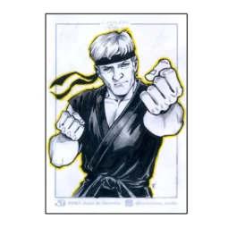 Cobra Kay Sketch Card by Carlos Reno