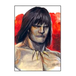 Conan Sketch Card by Carlos Reno