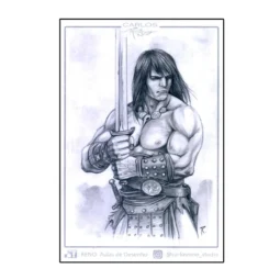 Conan Sketch Card by Carlos Reno