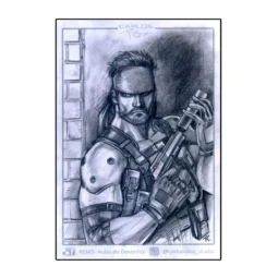Solid Snake Sketch Card by Carlos Reno