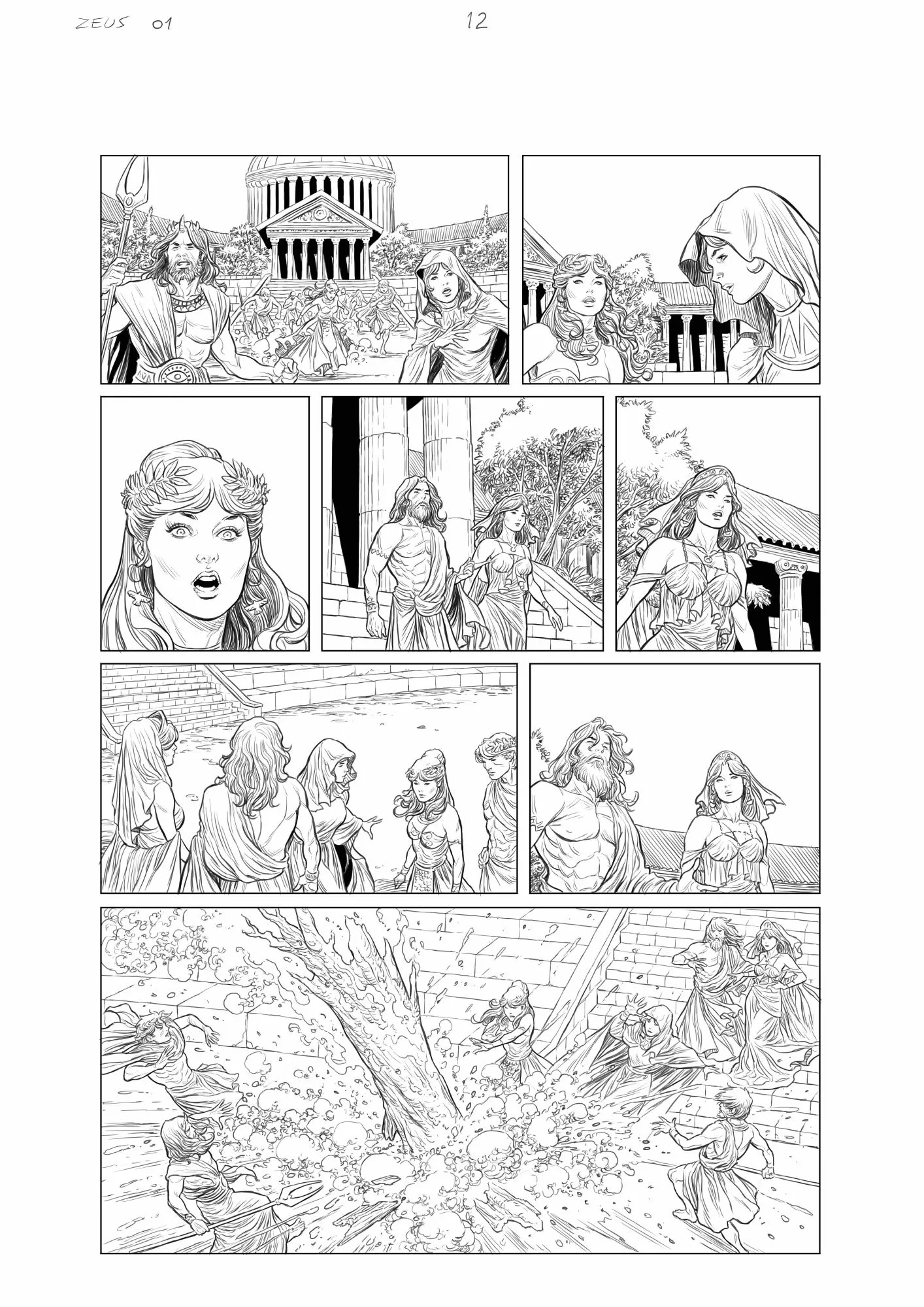 Les guerres de Zeus #01 page 12 AP by Carlos Rafael