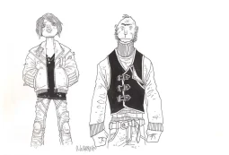 3. Character and outfit designs for “O Livro de Itens do Paciente Estevão” by Felipe Hirsch by Rafael Grampá