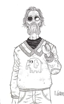 4. Character and outfit designs for “O Livro de Itens do Paciente Estevão” by Felipe Hirsch by Rafael Grampá