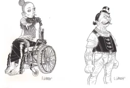 5. Character and outfit designs for “O Livro de Itens do Paciente Estevão” by Felipe Hirsch by Rafael Grampá