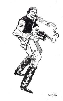 Han Solo sketch by Bruno Seelig