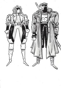 Rogue & Gambit sketch by Bruno Seelig