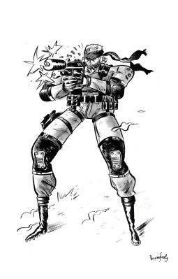 Solid Snake sketch by Bruno Seelig