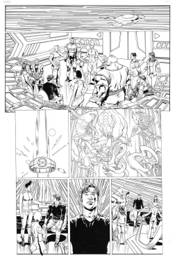 Green Lantern Corps #07 page 12 inks over bluelines by Oclair Albert