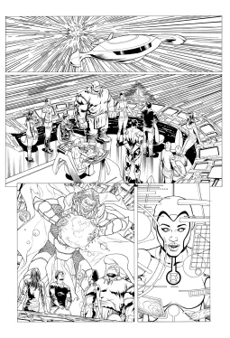 Green Lantern Corps #07 page 16 inks over bluelines by Oclair Albert