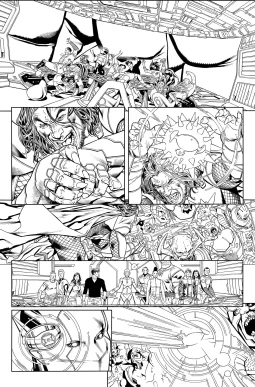 Green Lantern Corps #07 page 19 inks over bluelines by Oclair Albert