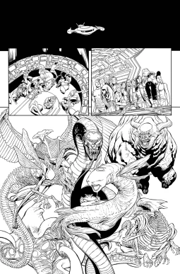 Green Lantern Corps #07 page 20 inks over bluelines by Oclair Albert