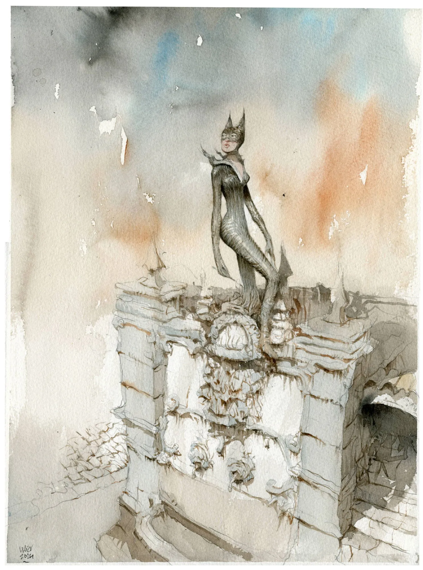 Catwoman Illo by Lelis