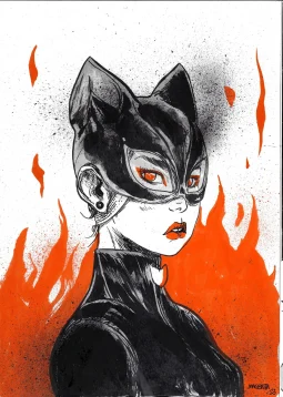 Catwoman Illo by Magenta King