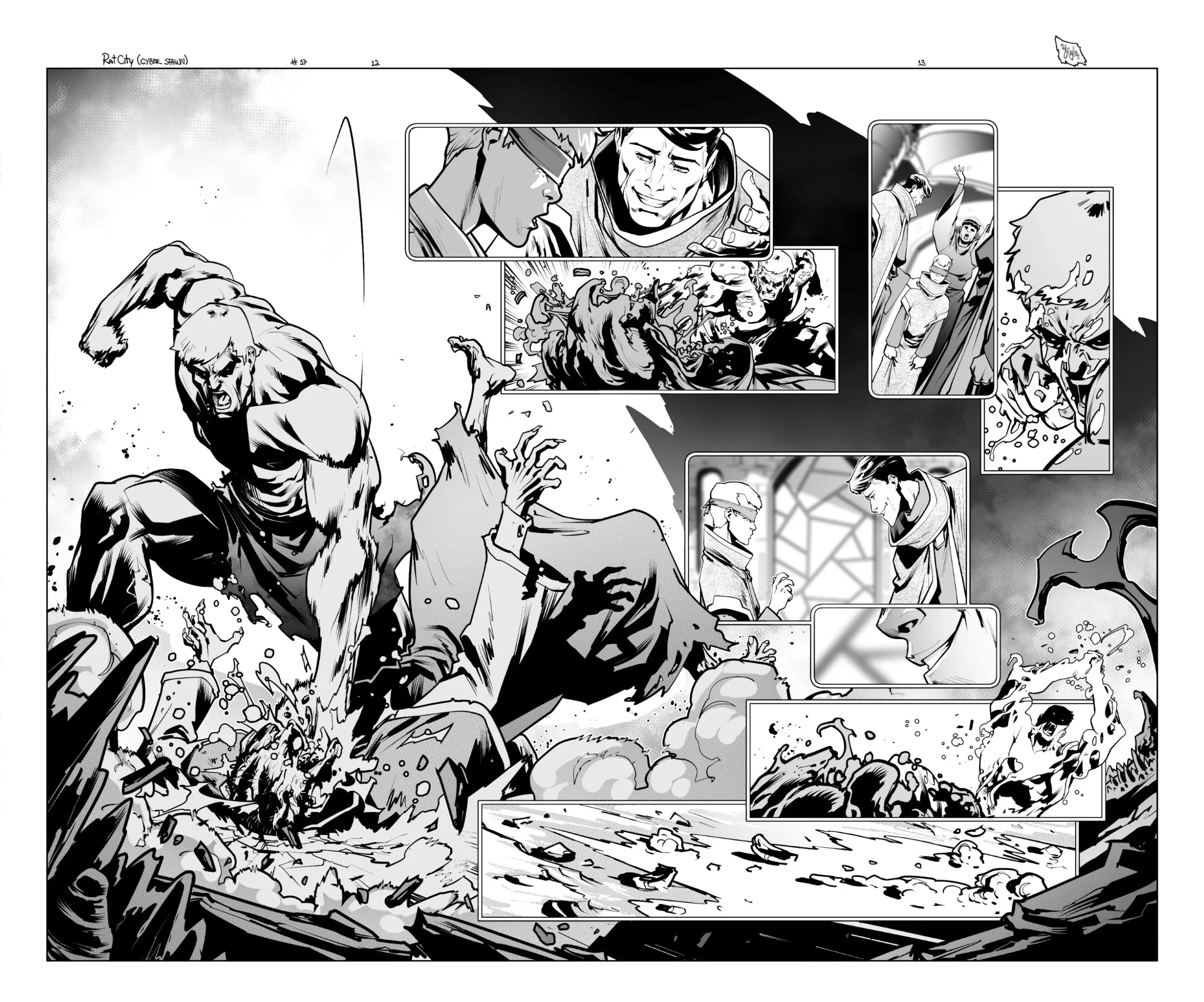 Rat City #17 page 12-13 AP by Zé Carlos