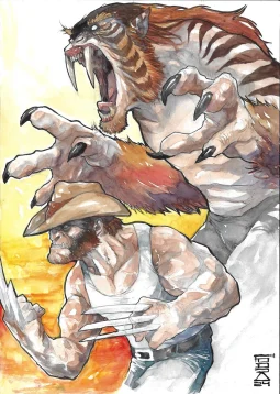 Wolverine & Sabretooth Illo by Mauro Fodra
