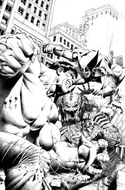 Predator Kills the Marvel Universe #03 cover by Paulo Siqueira