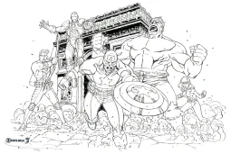 Avengers Illo by Renato Arlem