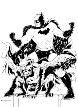 Batman on Gargula commission by Rod San