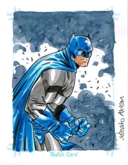 Batman sketch card 01 by Renato Arlem