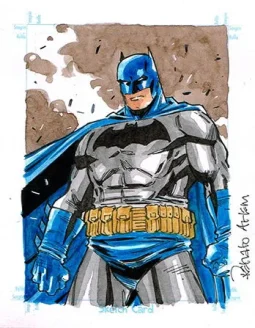 Batman sketch card 02 by Renato Arlem