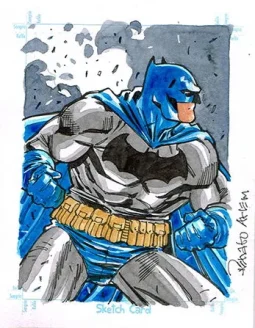 Batman sketch card 03 by Renato Arlem
