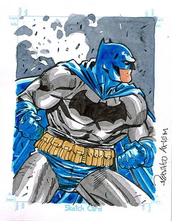 Batman sketch card 03 by Renato Arlem