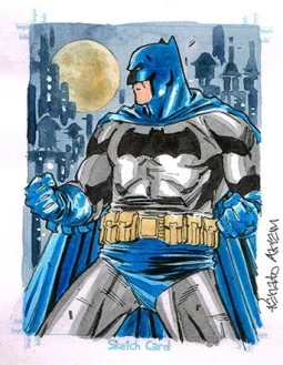Batman sketch card 05 by Renato Arlem