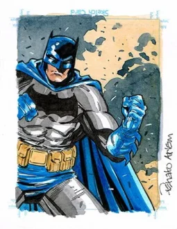 Batman sketch card 06 by Renato Arlem