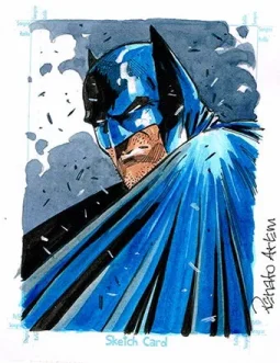 Batman sketch card 07 by Renato Arlem
