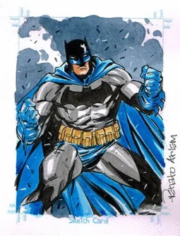 Batman sketch card 09 by Renato Arlem