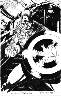 Captain America Illo by Renato Arlem