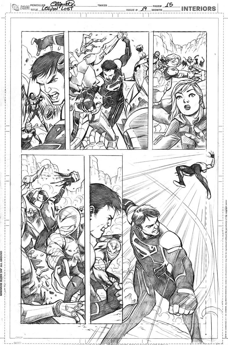 Legion Lost 14 page 15 Superboy Warblade - Ronan Cliquet