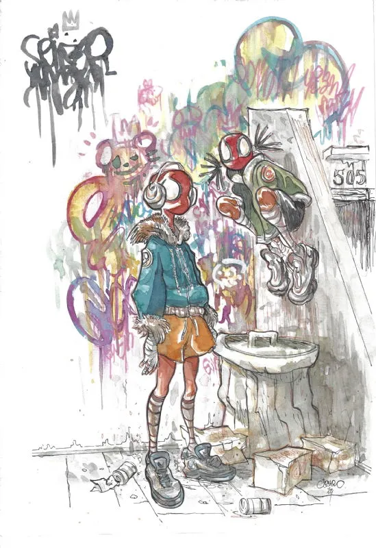 Spider-Men Illo by Pedro Cobiaco