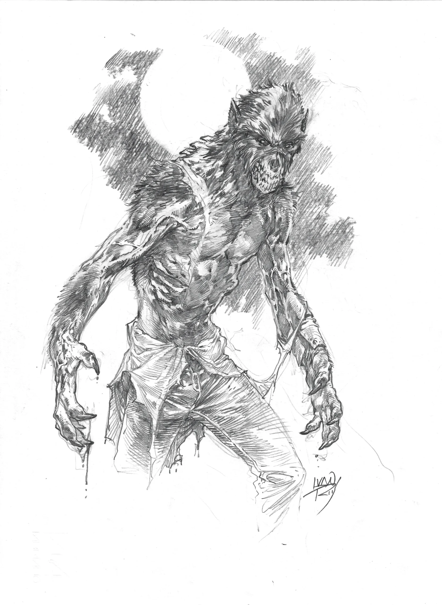 Werewolf illo by Ivan Reis