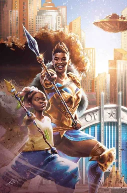 Nubia & the Justice League Special variant cover AP